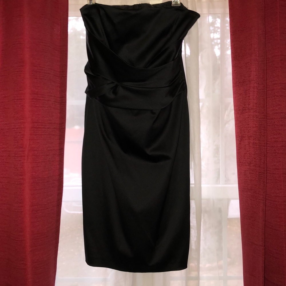 Black strapless dress